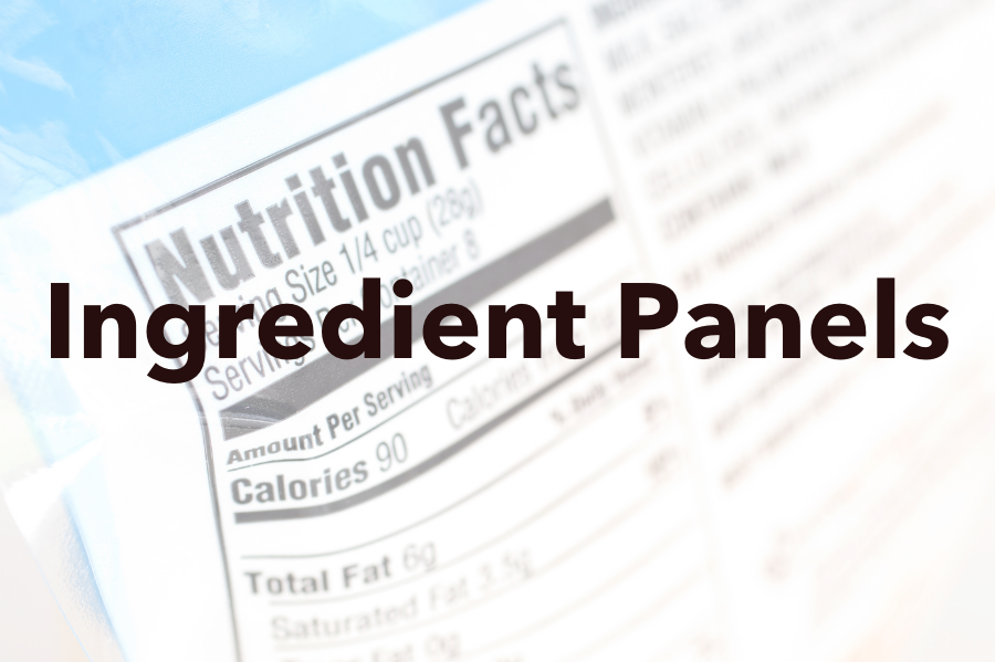 Navigating an Ingredient Panel