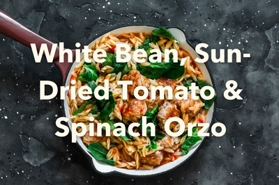 White Bean, Sun-Dried Tomato & Spinach Orzo