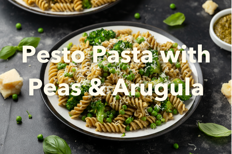 Pesto Pasta with Peas & Arugula