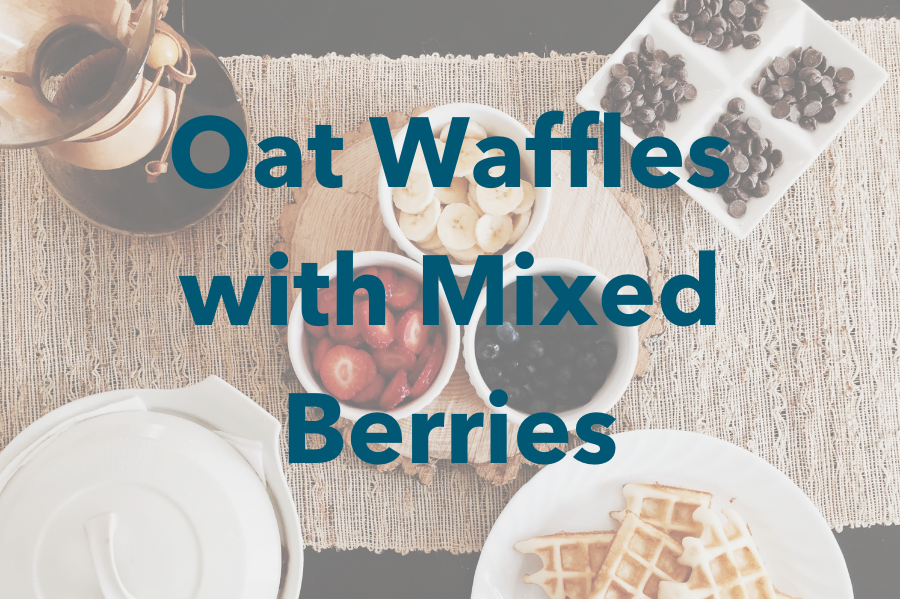 Oat Waffles with Mixed Berries